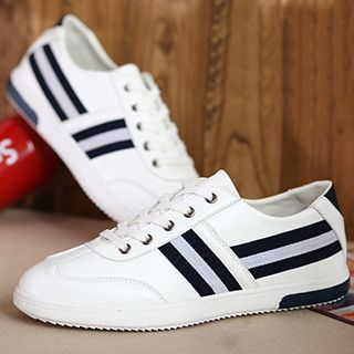 Preppy Boys Contrast-Stripe Sneakers