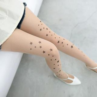 59 Seconds Star Print Tights Nude - One Size