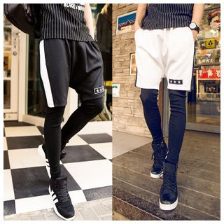 Danjieshi Inset Star Embroidered Shorts Leggings