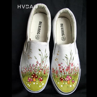 HVBAO “Signs of Spring” Canvas Slip-Ons