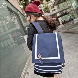 Layoom Flap Canvas Backpack