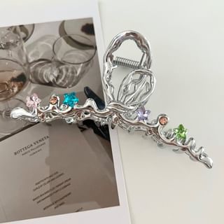 Irregular Star Gemstone Hair Claw Clip Silver - One Size