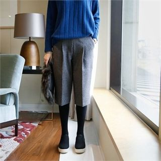 mayblue Wide-Leg Cropped Pants