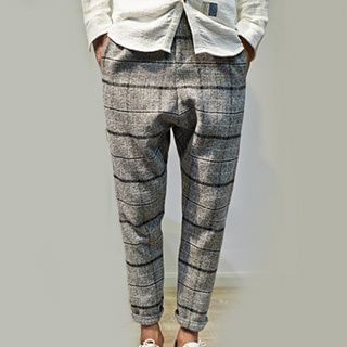 Streetstar Cropped Check Straight Fit Pants