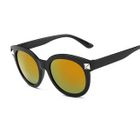 Studded Round Sunglasses Type 1 - Bright Black Frame Dark Gray Lens - One Size от YesStyle.com INT Studded Round Sunglasses Type 1 - Bright Black Frame Dark Gray Lens - One Size от YesStyle.com INT