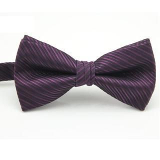 Xin Club Striped Bow Tie Purple - One Size