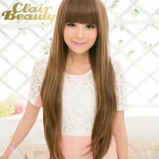 Clair Beauty Long Full Wig - Curly Dark Brown - One Size