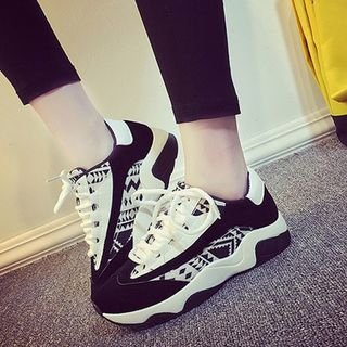 kokoin Pattern Panel Sneakers