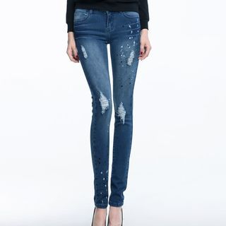 ISOL Distressed Skinny Jeans