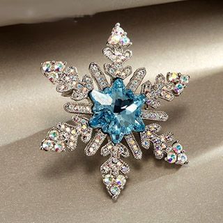 T400 Jewelers Crystal Snowflake Brooch