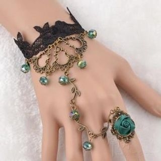 Trend Cool Lace Flower Ring Bracelet