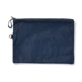 Polyester Double Zipper Case L Navy 1 pc