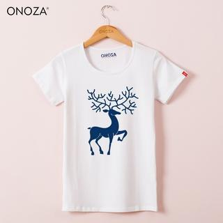 Onoza Short-Sleeve Reindeer-Print T-Shirt