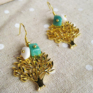 MyLittleThing Sweet Little Gold Trees Earrings