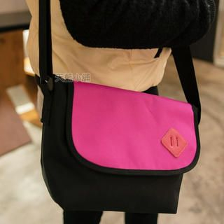 Color-Block Messenger Bag