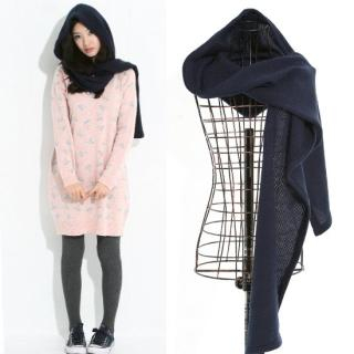 Hooded Scarf Knit Pattern | Beso