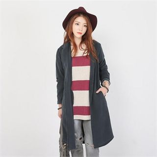 GLAM12 Washed Cotton Long Jacket