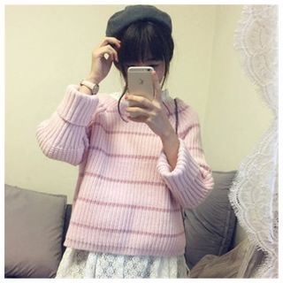 Angel Shine Striped Knit Sweater