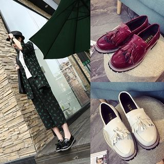 Hipsole Fringed Patent Loafers