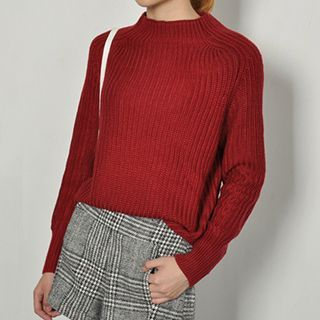 Pony's Tale Stand Collar Sweater