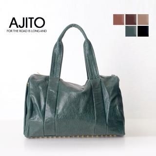 Faux-Leather Satchel