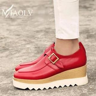 MIAOLV Wedge Loafers