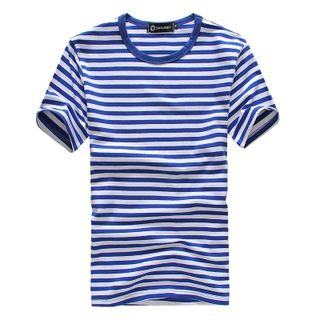 Bay Go Mall Striped Short-Sleeve T-Shirt
