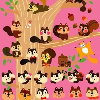 Full House Squirrel Stickers