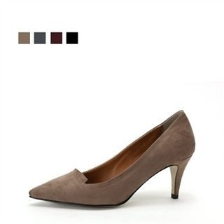 MODELSIS Faux-Suede Pointy Pumps