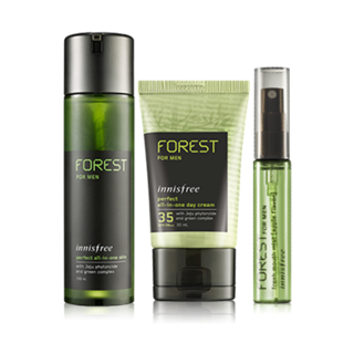 Innisfree Set: Forest For Men Perfect All-in-one Skin 200ml + Day Cream SPF35 PA++ 30ml + Fresh Mouth Mist 7ml 3 pcs