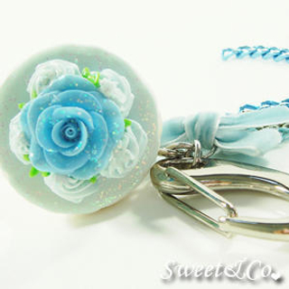 Sweet & Co. Sweet Glitter Blue Cupcake XL Bag Charm