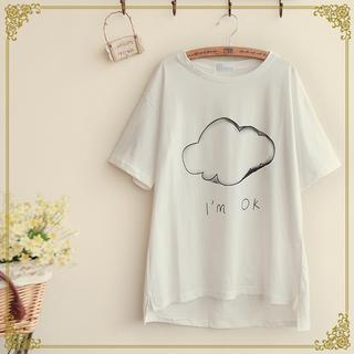 Fairyland Cloud Print Short-Sleeve T-Shirt