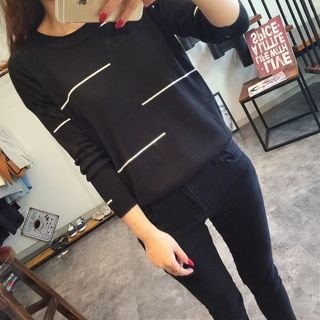 Lucy Girl Striped Knit Pullover