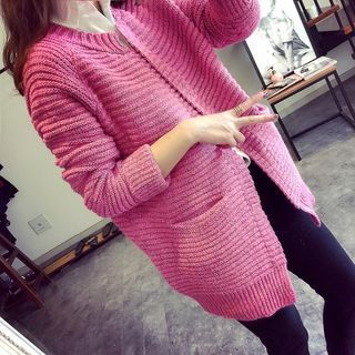 Lucy Girl Cable Knit Open Front Jacket
