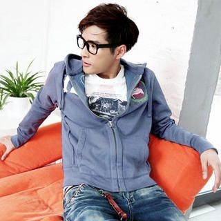 Pocket-Accent Appliqu Hoodie