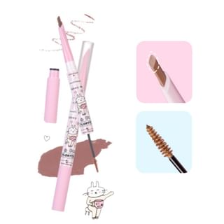 Flortte - Special Edition 2 In 1 Eyebrows Mascara (1-3) #02 Ash Brown - 180Mg + 1G
