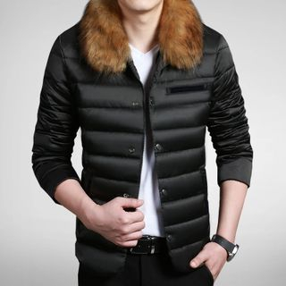 Bay Go Mall Faux Fur Collar Down Jacket