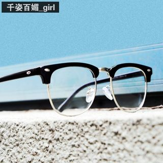 MOL Girl Retro Semi-Frame Glasses