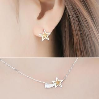 soo n soo Set: Star Earrings + Star Necklace