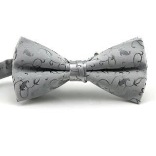Xin Club Patterned Bow Tie Gray - One Size