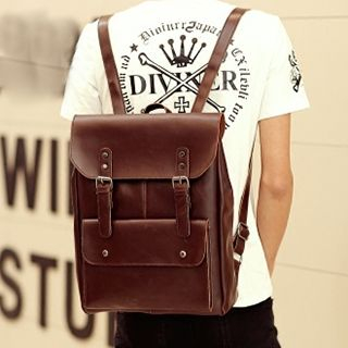 BagBuzz Faux Leather Backpack