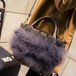 Rosanna Bags Furry Tote with Shoulder Strap