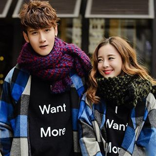 Fashion Street Couple Matching Lettering Scarf