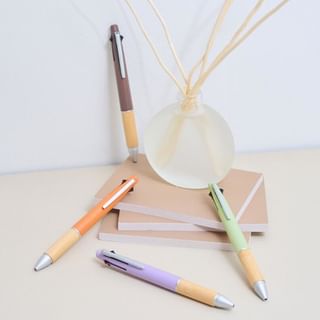 Mitsubishi Pencil Jetstream 4&1 0.5mm BAMBOO (4 Colors Ball Pen & Mechanical Pencil)