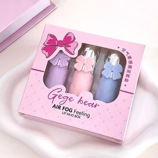 Gege Bear - Set Of 3: Air Fog Feeling Lip Mud Box A #A