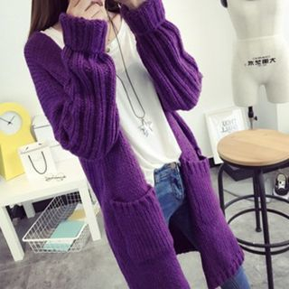 FR Ribbed Long Cardigan