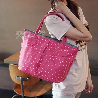 Dotted Pleated Tote