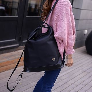 Seok Convertible Nylon Backpack