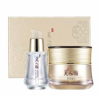 The Face Shop Myeonghan Miindo Heaven Grade Ginseng Wrinkle Care Set : Night Cream 50ml + Serum 32ml 1set - 2pcs
