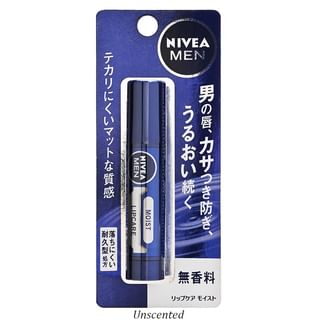 Nivea Japan Men's - Moist Lip Care Balm Spf 20 Unscented